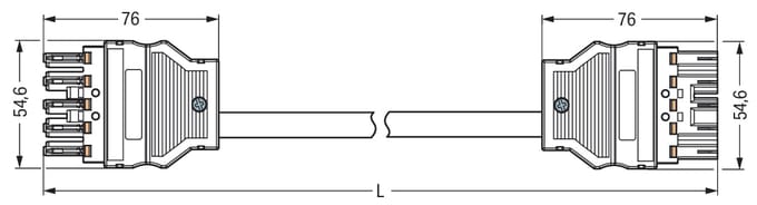 Vooraf Geassembleerde 5-Pool Interconnectiekabel 4M Donkergrijs - 771-8985/007-403