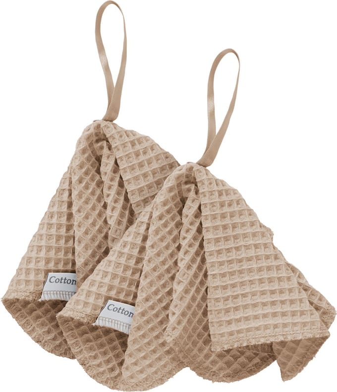 Cottonbaby Speendoekje - wafel - mokka - per set van twee stuks