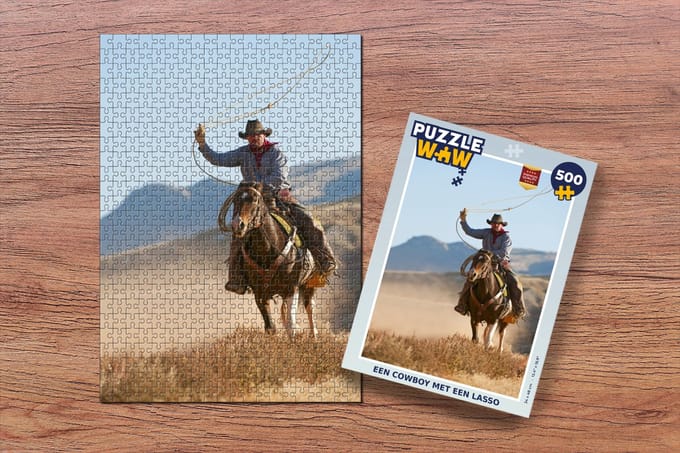Puzzel Een cowboy met een lasso - Legpuzzel - Puzzel 500 stukjes