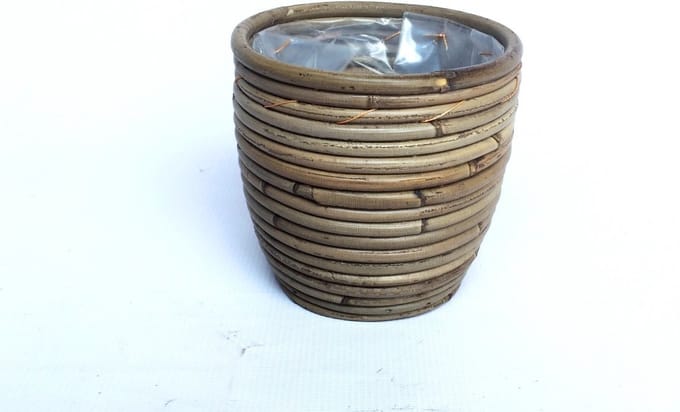 Pot rond ballon streep D15H14 cm Van der Leeden