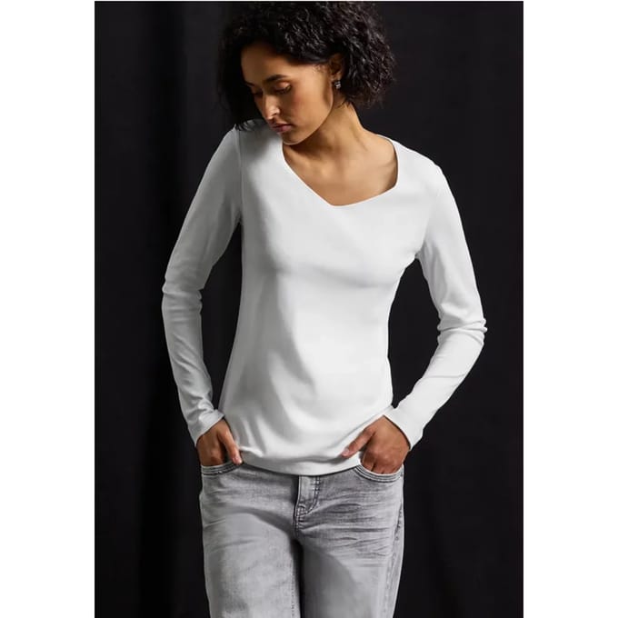 Shirt met carrée halslijn