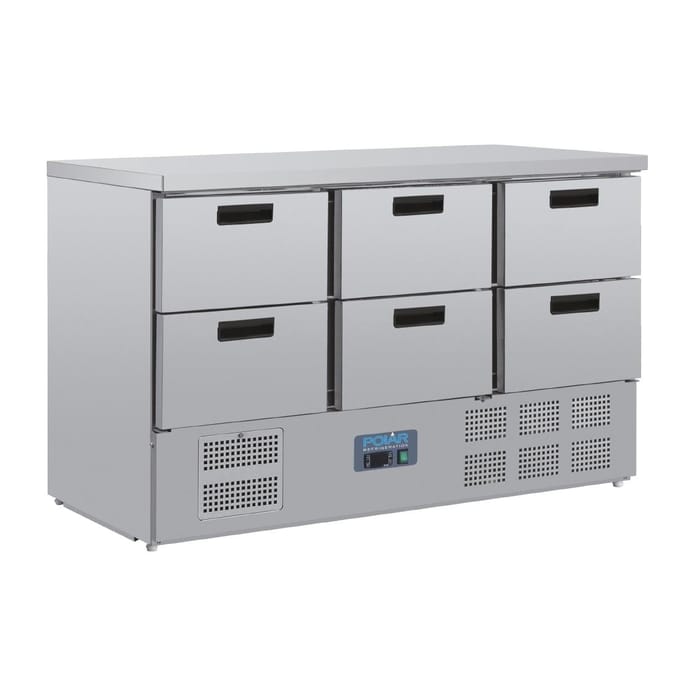 Gekoelde Werkbank - 6 Laden - GN 1/1 - Geventileerd - Polar CR711 - Horeca & Professioneel