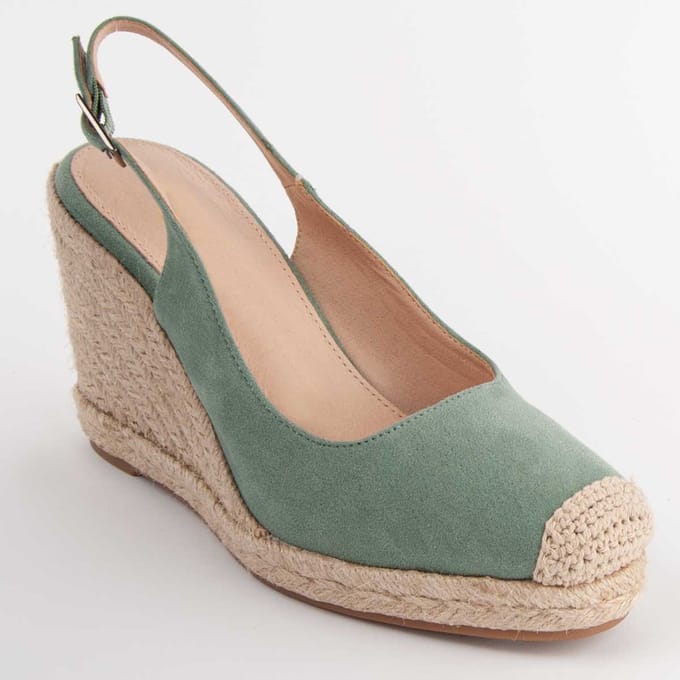 Montevita Espadrilles Met Een Sleehak Balenci7 Groen