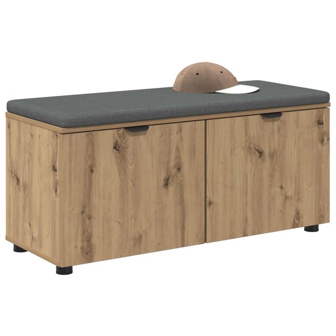 vidaXL - Hallenbank - Artisan - Eik - 100 - x - 38 - x - 46 - cm