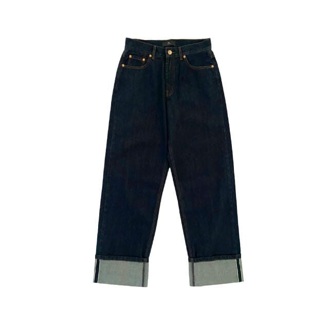 WithBlack Wblhazel blue turn up jeans 00001436