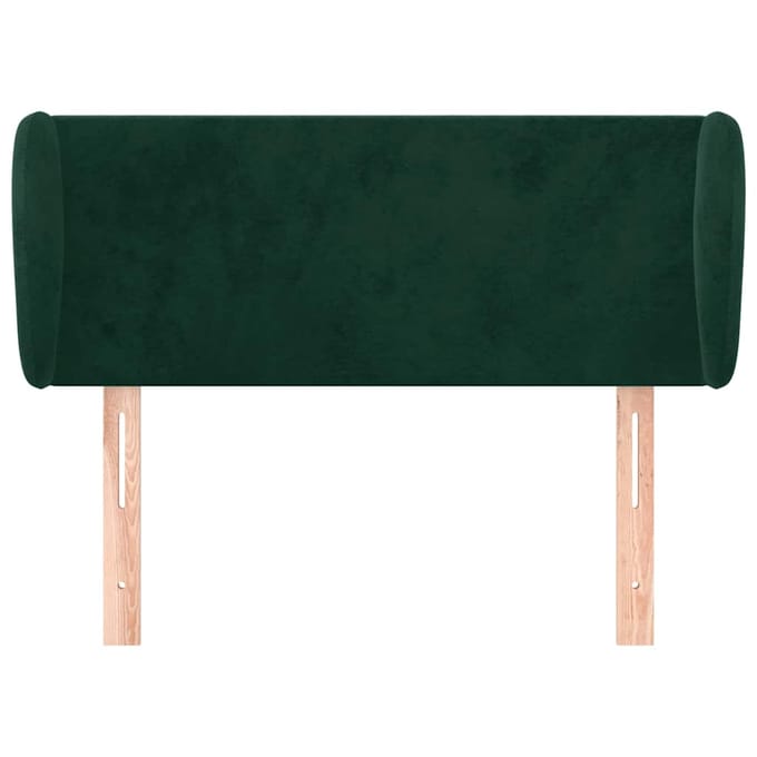 vidaXL - Hoofdbord - met - randen - 103x23x78/88 - cm - fluweel - donkergroen