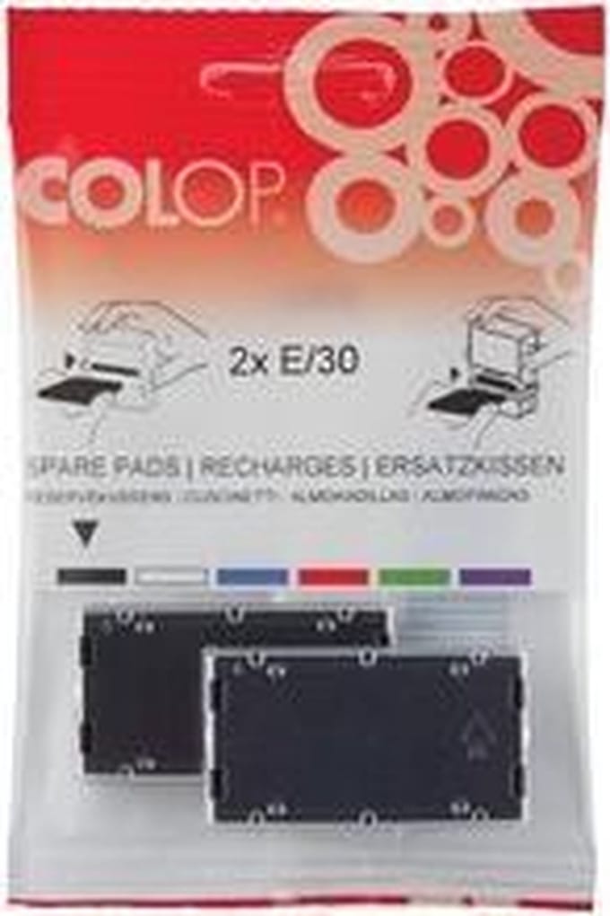 COLOP vervangend stempelkussen E / 10, rood, dubbel verpakt