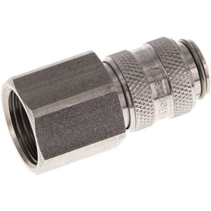 RVS DN 5 Luchtkoppeling Snelkoppeling G 3/8 inch Binnendraad - CLS5-F-S-038