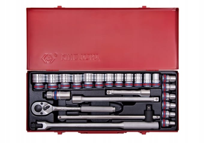 King Tony 1/2" 24-delige metrische doppenset met toebehoren