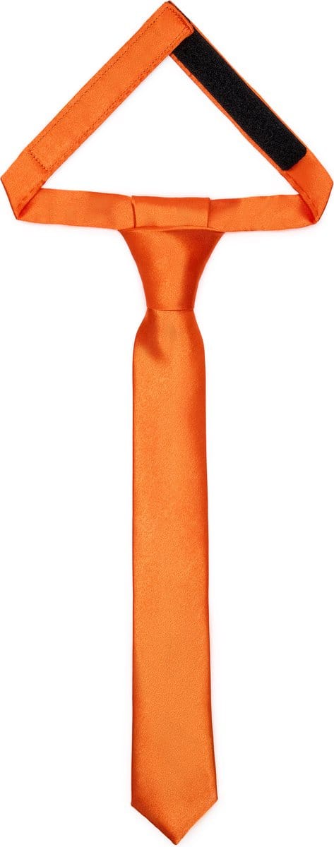 Ladeheid Smal Stropdas - Stropdassen voor kinderen - Lengte: 31 cm, Breedte: 4 cm - Oranje - LA-EA-TKS