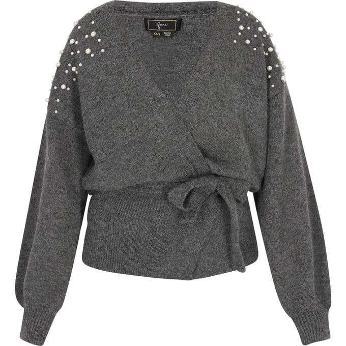 Faina Vest Dames donkergrijs gem
