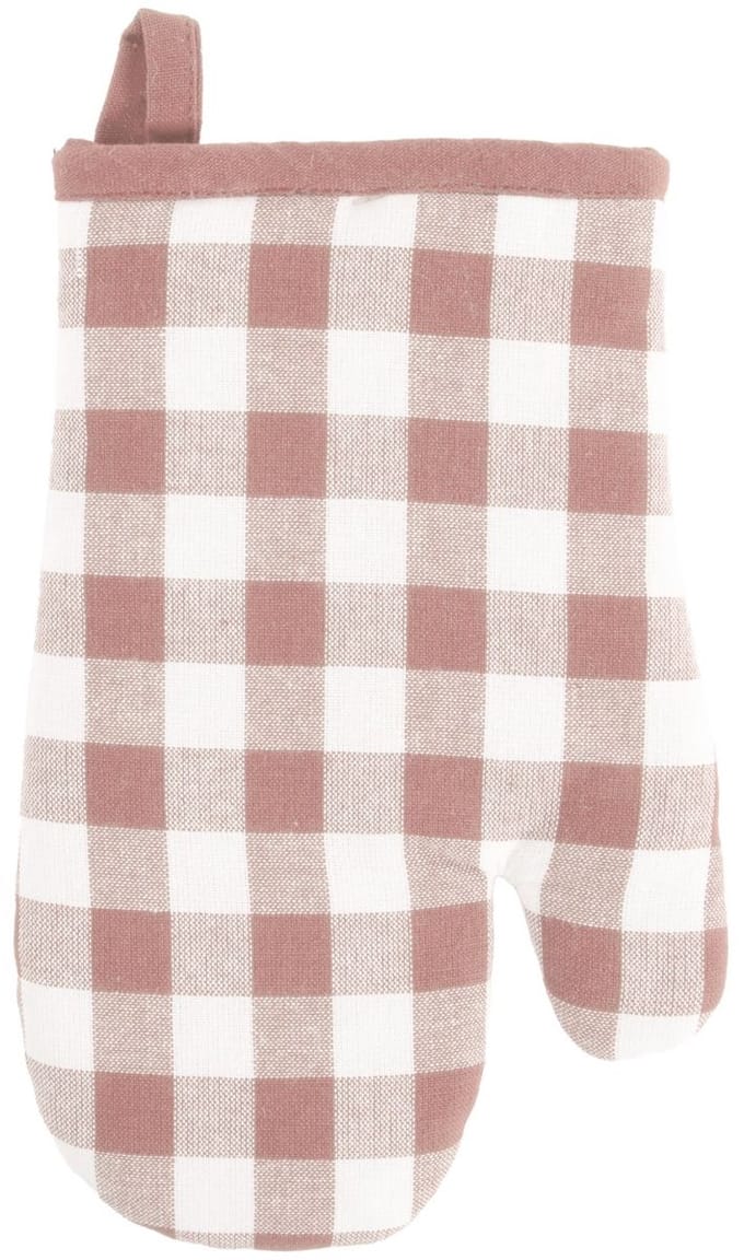 Tiseco Gingham Ovenwant - 28 x 18cm - Roze