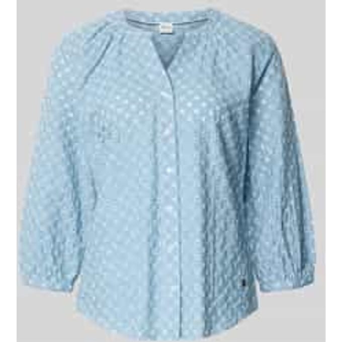 Brax Dames Blouse  Style VELIA vintage blue, lichtblauw, maat 42