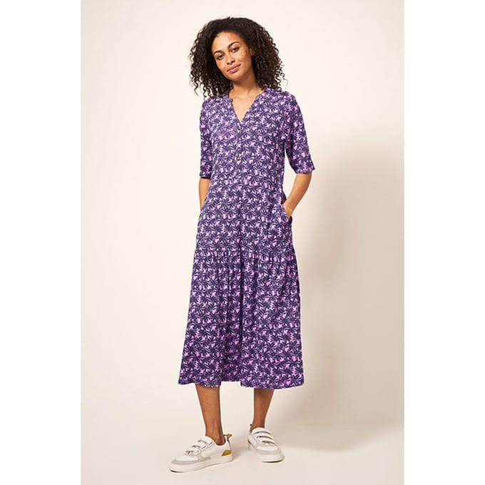 White Stuff Sabina Jersey Dre Pink Taglia: 6 REGULAR | Abiti Midi Outlet | Donna | Rosa