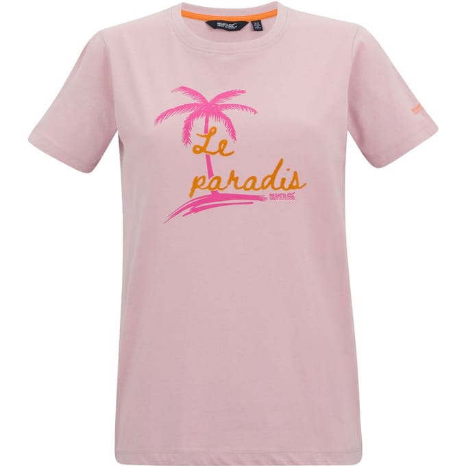 Regatta Dames Filandra VX Palm T-shirt (Pink Haze)
