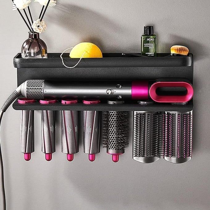 Wandhouder Organizer voor Opbergruimte met Plank voor Haarstyler en Borstels