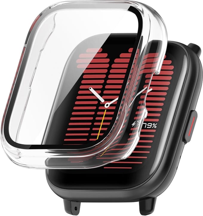 Strap-it PC Hard case hoesje met screen protector - geschikt voor Amazfit Active - transparant