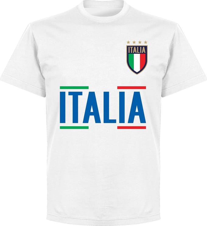 Italië Squadra Azzurra Team T-Shirt - Wit - S
