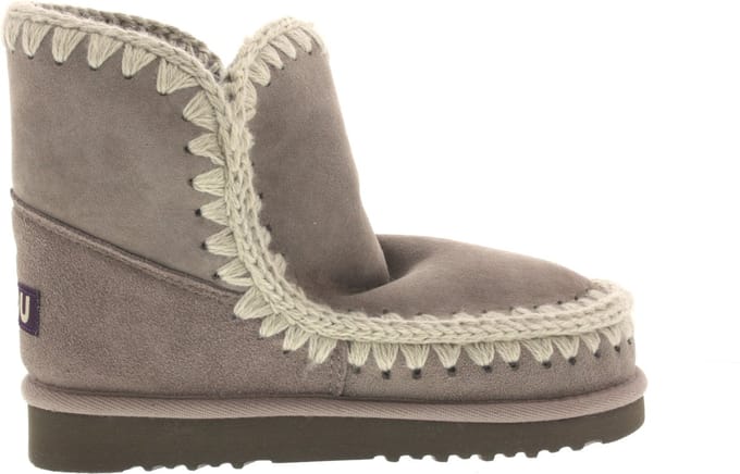 Mou Eskimo 18 Glitter Logo Laarzen - Suède - Dames - Taupe - Maat 37