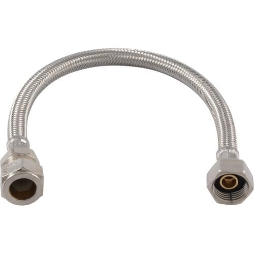 BPE RVS flexibele slang 35cm 1/2" bn.dr. x 15mm knel
