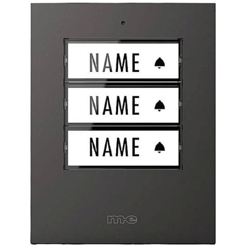 m-e modern-electronics 41307 Zender voor Draadloze deurbel Verlicht, Met naambord