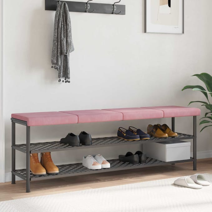 vidaXL - Bankkussen - 4 - st - fluweel - Roze - Diepte - 35 - cm