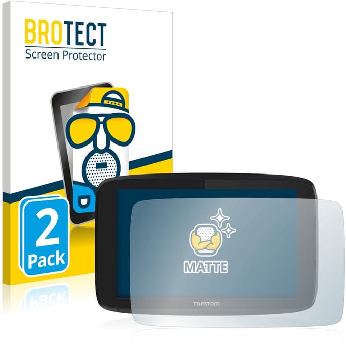 BROTECT - Screenprotector voor TomTom Go Professional 6200 - Folie Beschermfolie matte 2 Stuks