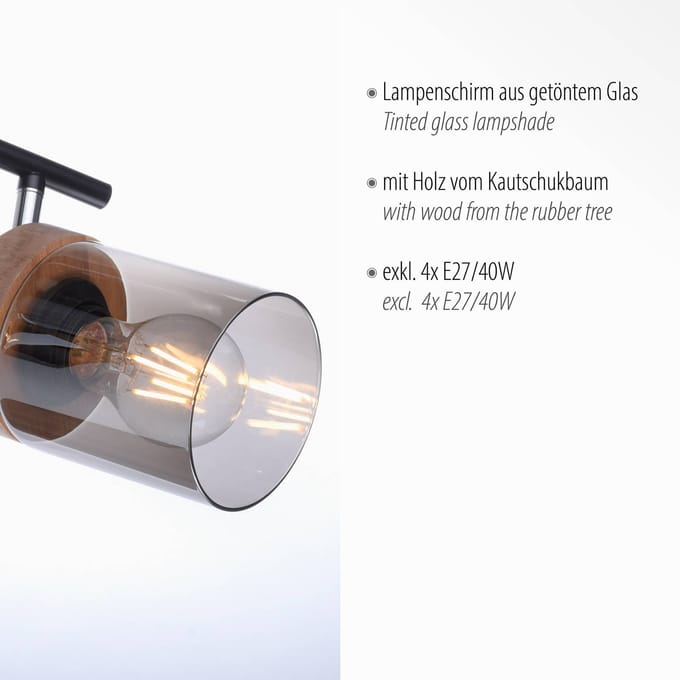 JUST LIGHT. GmbH Plafondlamp Pasqual, 4-lamps