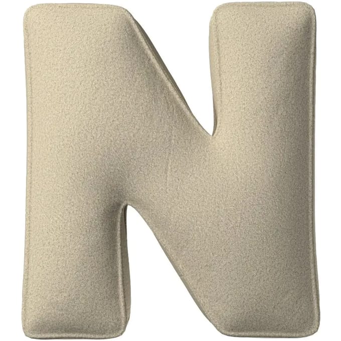 Kussen letter n Yellow Tipi Boucle