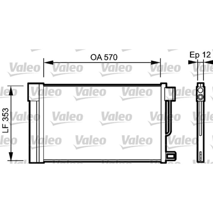 Condensator, airconditioning VALEO 818193
