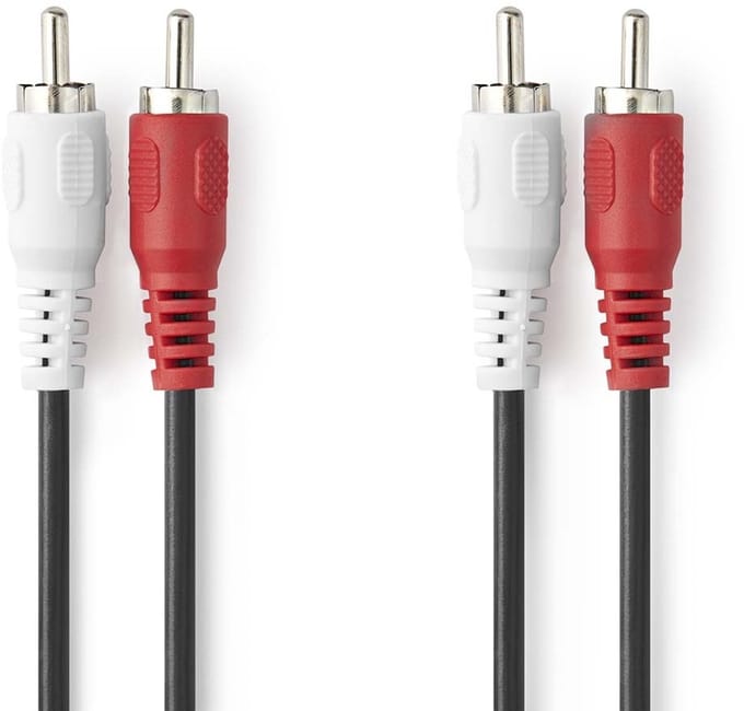 Tulp stereo audio kabel - zwart - 5 meter