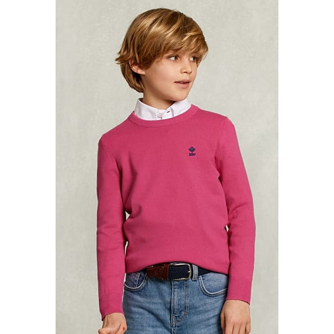 River Woods Normal Fit Basic Crew Neck Pullover Amaranth Pink Größe: 08 | Strickjacken Outlet | Unisex | Rosa
