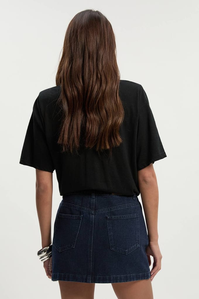 boohoo Dames Versierde mini-rok | Donker Indigo | Maat: 38
