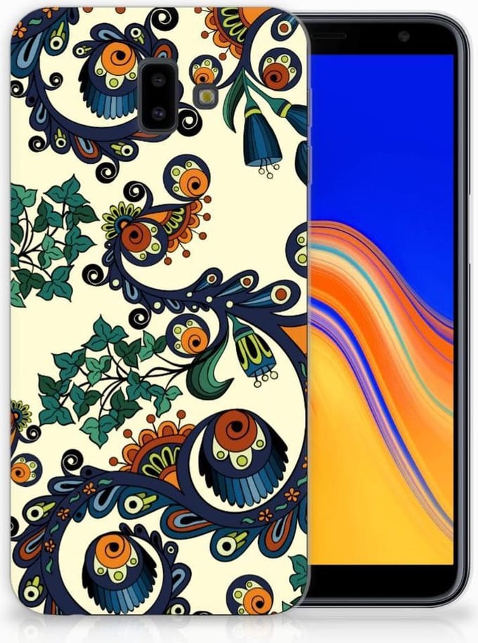 Siliconen Hoesje Samsung Galaxy J6 Plus (2018) Barok Flower