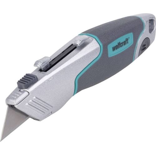 wolfcraft - 2 in 1 Duo Uitschuifmes met twee lemmeten - Mes - 4200000