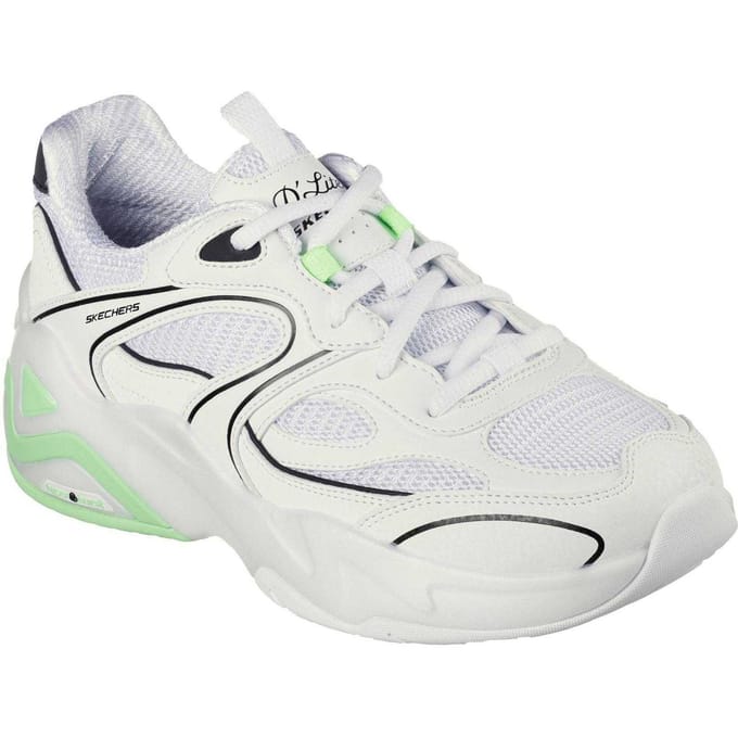 Skechers Kinderen DL Hyperburst Sneakers (Wit/Limoen)