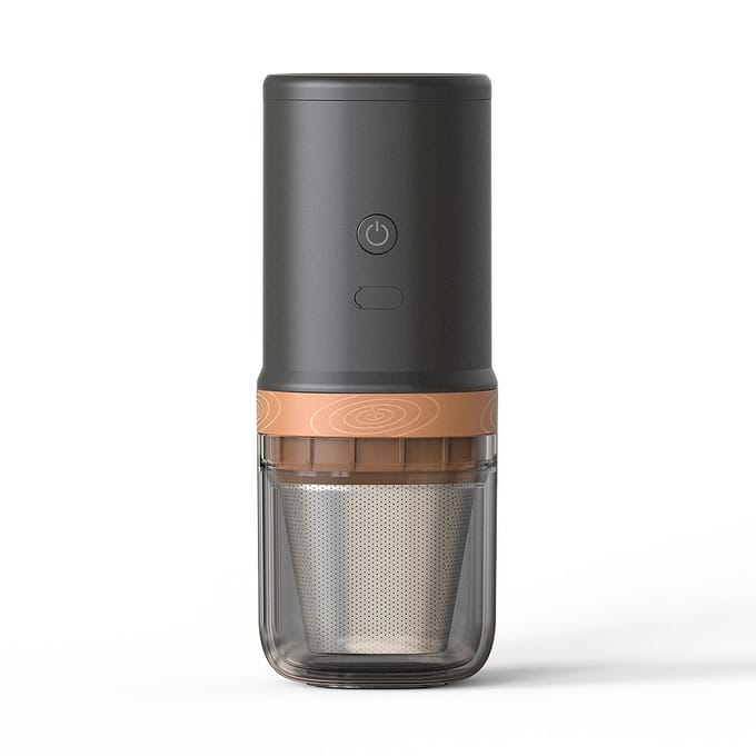 Elektrische koffiemolen, 25 versnellingen, verstelbaar, 24 W, draagbare USB oplaadbare koffiemolen zwart