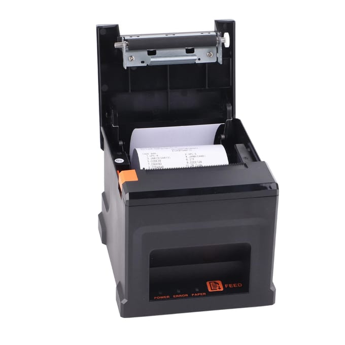 80mm POS Printer USB Thermische Bonprinter Hoge Snelheid Printen Keukenprinter met Automatische Snijder UK Plug gray