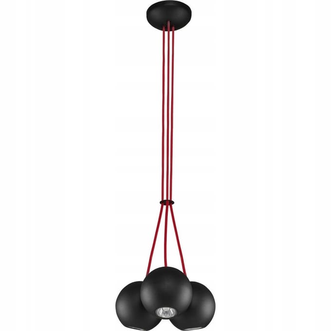 BUBBLE ZWART IN 3xGU10 Zwart Metaal 85cm