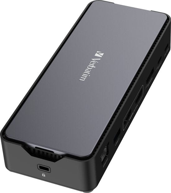 Verbatim Pro - docking station - USB-C - 2 x HDMI DP - 1GbE - SSD 256 GB