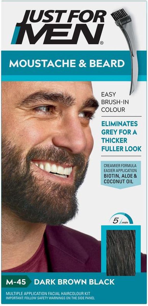 Just For Men Snor en Baard Donkerbruin - Haarkleuring - 14.2gram+14.2gram