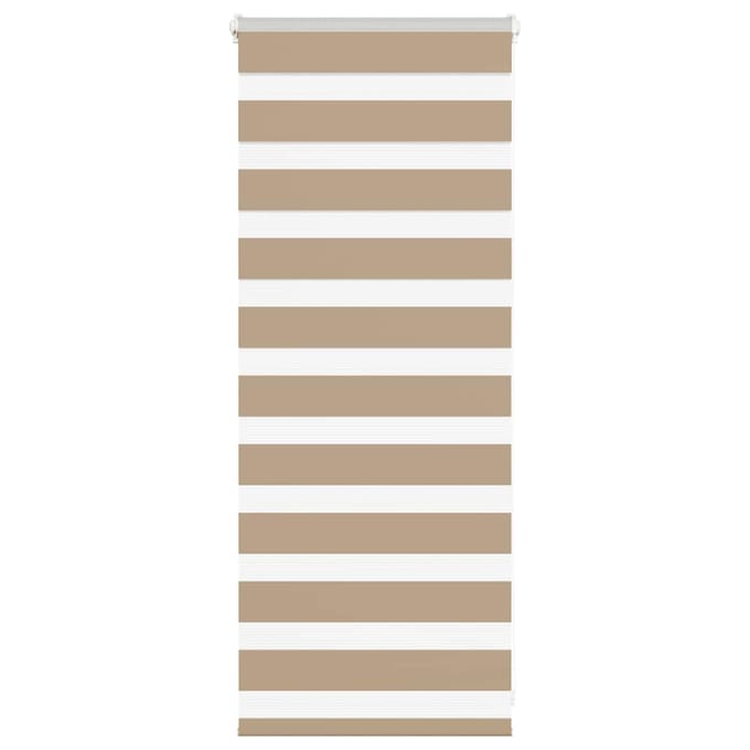 vidaXL - Zebra - Blind - 55x100 - cm - stofbreedte - 50,9 - cm - polyester - zandbruin