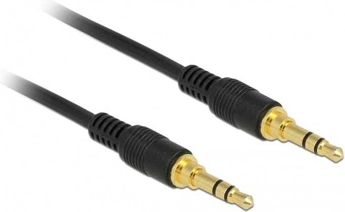 3,5mm Jack stereo audio slim kabel kabel met extra ruimte / zwart - 3 meter