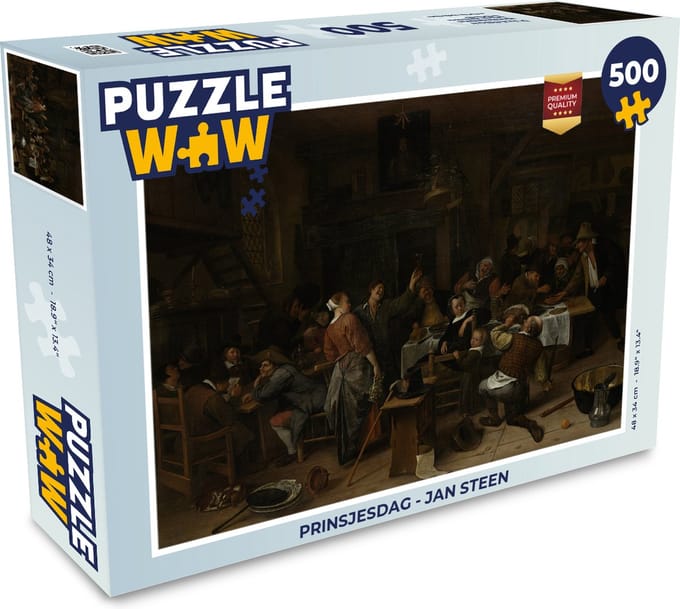 Puzzel Prinsjesdag - Jan Steen - Legpuzzel - Puzzel 500 stukjes