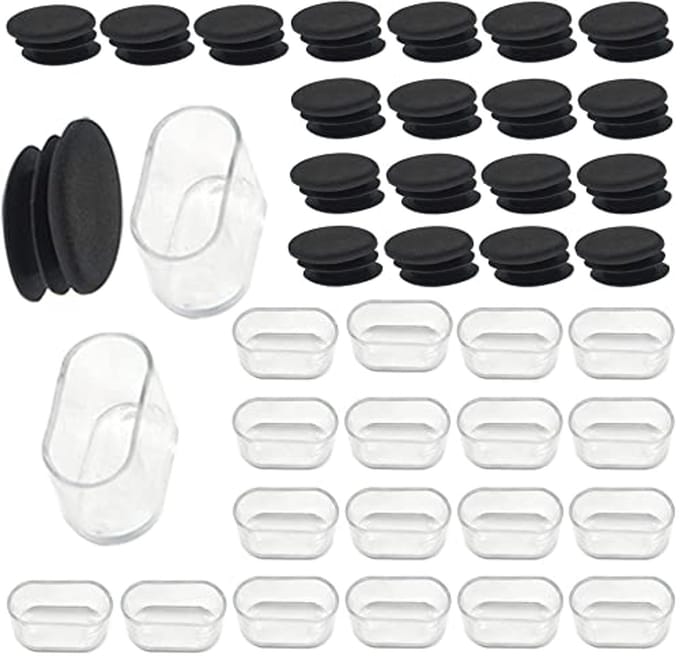Rubberen Stoelpootdoppen - 40 Stuks voor Ovale Stoelen