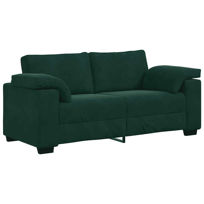 vidaXL - Loveseat - Sofa - Donkergroen - 180x77x82 - cm - Fluweel