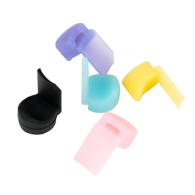 Coussinet de pouce pour clarinette, 5 pièces, repose-pouce pour hautbois, protection du pouce en Silicone, Instrument à vent Round Type multicolore