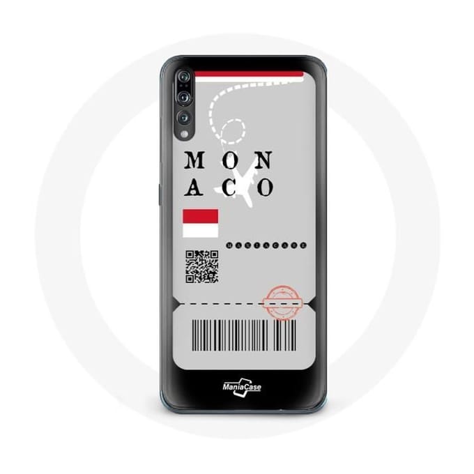 Coque - Huawei - P20 - Billet d'avion Monaco - Souple - Protection Synthétique