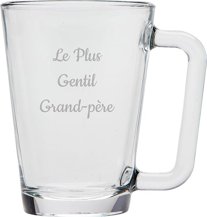Theeglas gegraveerd - 26cl - Le Plus Gentil Grand-père