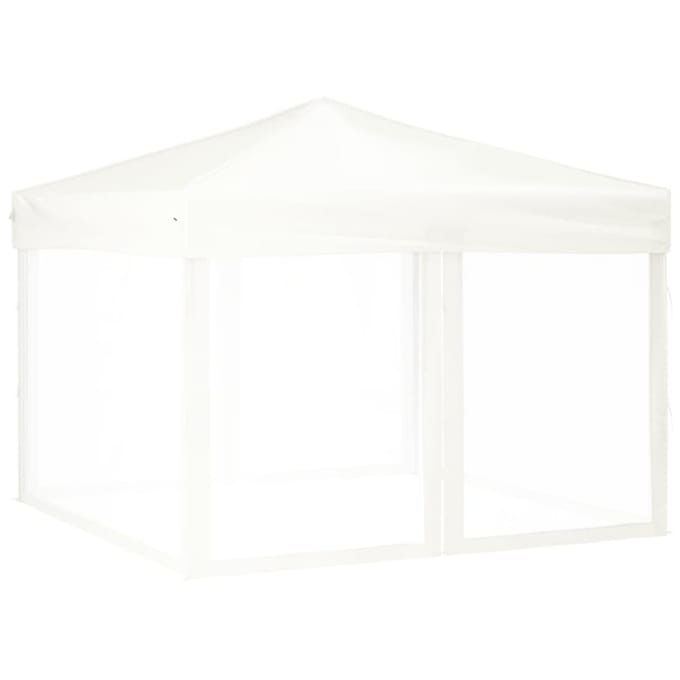 vidaXL - Partytent - inklapbaar - met - zijwanden - 3x3 - m - wit